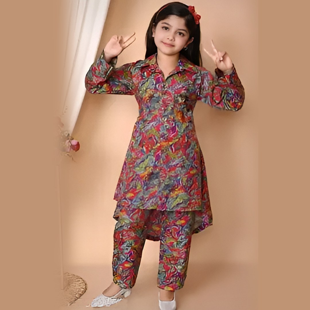 beautiful trending Dress Winter Friendly Kids Girls Co Ords Sets 1957